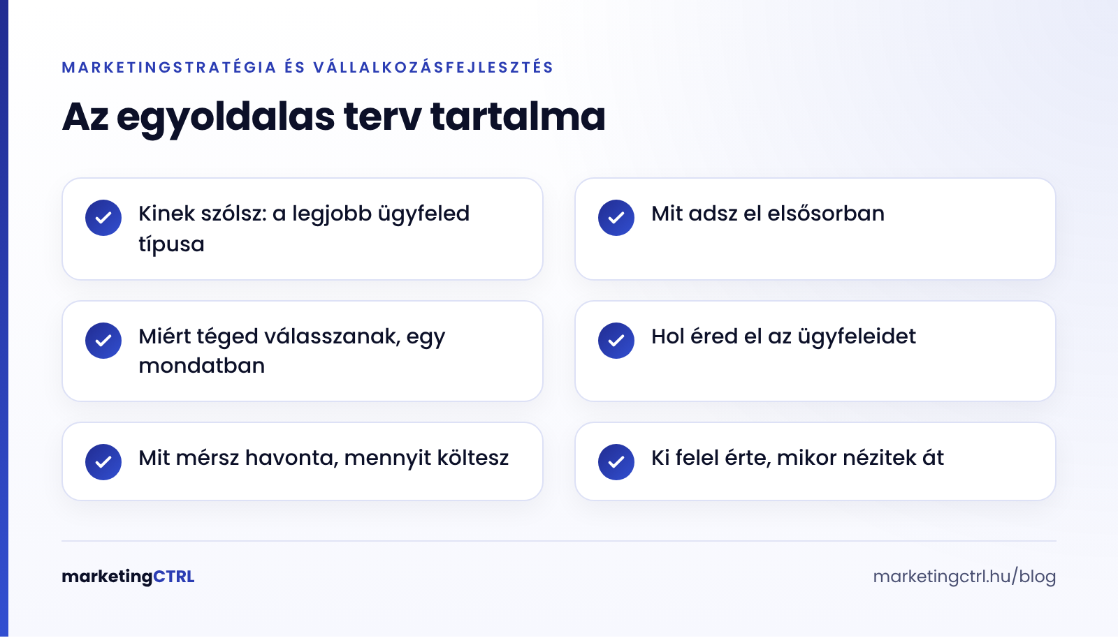 Egyoldalas marketingstratégia tartalma kisvállalkozásnak